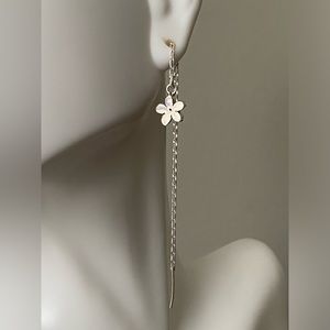 925 Sterling Silver Threader Earrings, Chain earrings